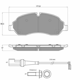 Гальмівнi колодки дискові STARLINE BD S951