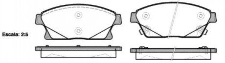Комплект тормозных колодок, дисковый тормоз ROADHOUSE 21431.02 (фото 1)