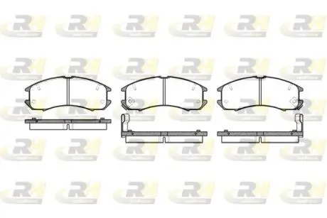 Комплект тормозных колодок, дисковый тормоз ROADHOUSE 2273.02