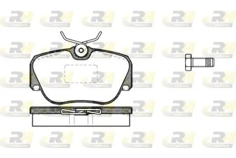Комплект тормозных колодок, дисковый тормоз ROADHOUSE 2284.00