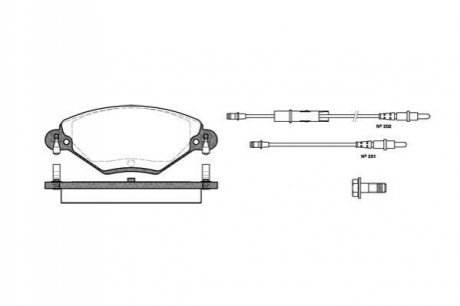 Комплект тормозных колодок, дисковый тормоз ROADHOUSE 2828.04 (фото 1)