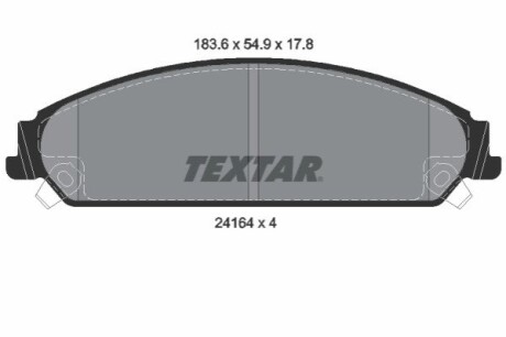 Колодки гальмівні (передні) Dodge Charger/Challenger/Chrysler 300 C 04- TEXTAR 2416401