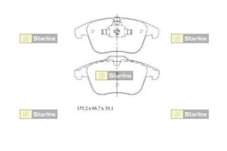 Тормозные колодки дисковые STARLINE BD S447