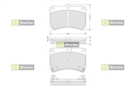 Гальмівні колодки дискові STARLINE BD S063