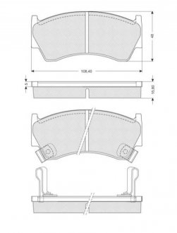 Комплект тормозных колодок, дисковый тормоз STARLINE BD S139 (фото 1)