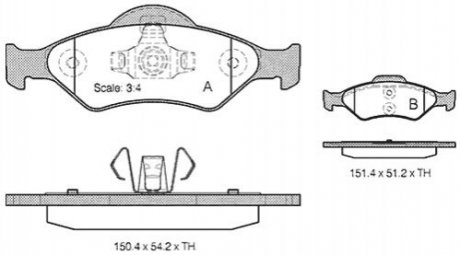 Комплект тормозных колодок, дисковый тормоз STARLINE BD S824P