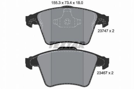 Комплект тормозных колодок, дисковый тормоз TEXTAR 2374701