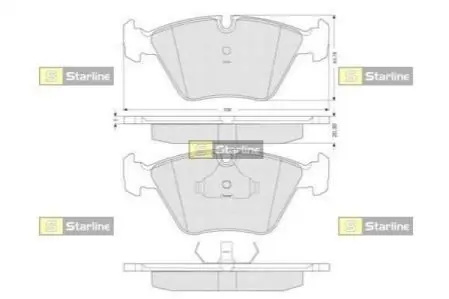Гальмівні колодки дискові STARLINE BD S091