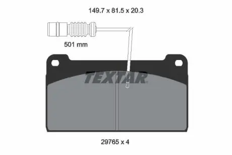 Комплект тормозных колодок, дисковый тормоз TEXTAR 2976502