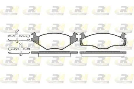 Комплект тормозных колодок, дисковый тормоз ROADHOUSE 2171.00