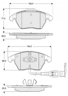Комплект тормозных колодок, дисковый тормоз STARLINE BD S833P (фото 1)