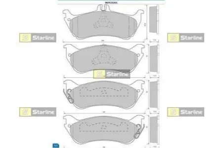 Гальмівні колодки дискові STARLINE BD S424
