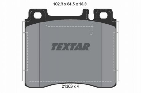 Комплект тормозных колодок, дисковый тормоз TEXTAR 2130304