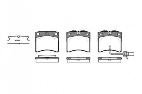 Комплект тормозных колодок, дисковый тормоз ROADHOUSE 2385.11 (фото 1)