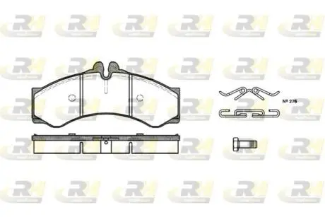 Колодки тормозные передние (2D0698151B) RH, шт ROADHOUSE 2614.00