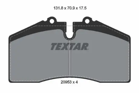 Комплект тормозных колодок, дисковый тормоз TEXTAR 2095302