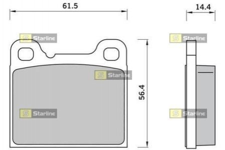 Тормозные колодки дисковые STARLINE BD S420