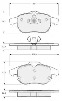 Гальмівні колодки дискові STARLINE BD S318