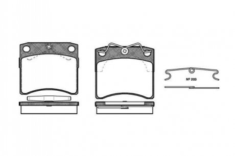 Комплект тормозных колодок, дисковый тормоз ROADHOUSE 2385.10