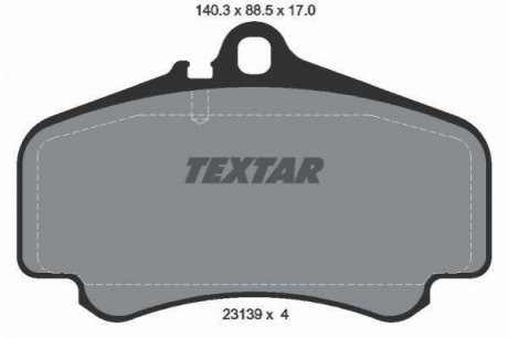 Комплект тормозных колодок, дисковый тормоз TEXTAR 2313901