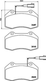 Гальмівні колодки дискові BREMBO P23 162