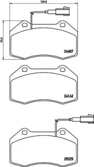 Гальмівні колодки дискові BREMBO P23 162