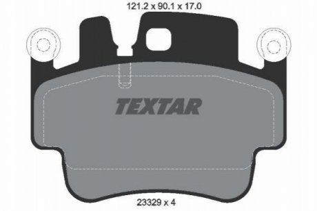 Комплект тормозных колодок, дисковый тормоз TEXTAR 2332902 (фото 1)