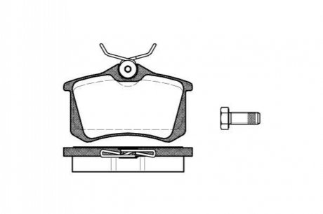 Комплект тормозных колодок, дисковый тормоз ROADHOUSE 2263.01 (фото 1)