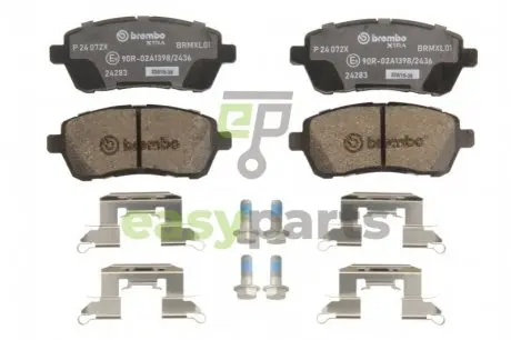 Тормозные колодки дисковые. BREMBO P24 072X