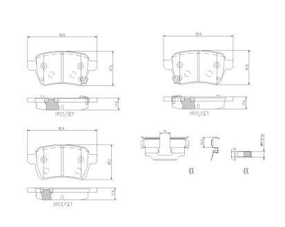 Тормозные колодки дисковые. BREMBO P23 190