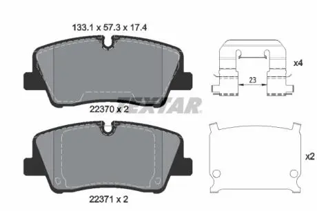 Тормозные колодки дисковые TEXTAR 2237001
