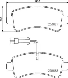Гальмівні колодки дискові BREMBO P61 130