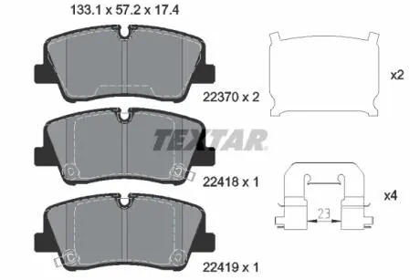 Тормозные колодки дисковые TEXTAR 2241801