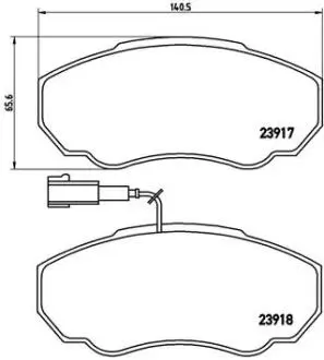 Комплект тормозных колодок, дисковый тормоз BREMBO P23 091