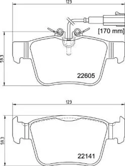 Гальмівні колодки зад. Alfa Romeo Giulia 15- BREMBO P23 180
