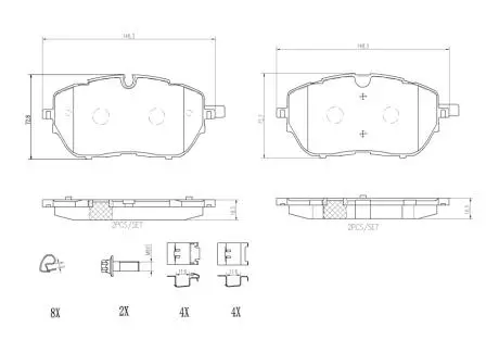 Тормозные колодки дисковые BREMBO P 61 128