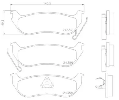 Комплект тормозных колодок, дисковый тормоз BREMBO P37 009