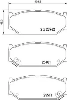 Тормозные колодки дисковые BREMBO P79 031