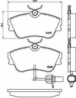 Комплект тормозных колодок, дисковый тормоз BREMBO P85 050