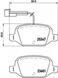 Комплект тормозных колодок, дисковый тормоз BREMBO P23 146 (фото 1)