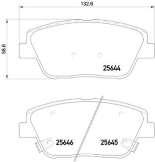 Комплект тормозных колодок, дисковый тормоз BREMBO P30 066