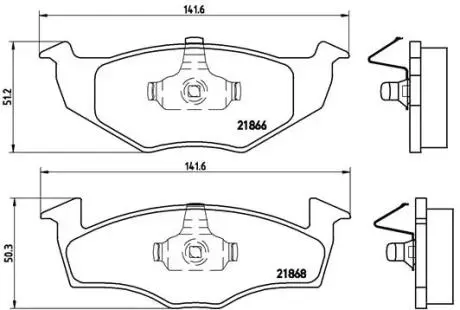 Комплект тормозных колодок, дисковый тормоз BREMBO P85 031