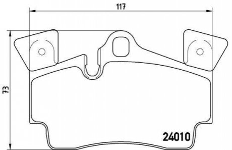 Комплект тормозных колодок, дисковый тормоз BREMBO P85 088 (фото 1)