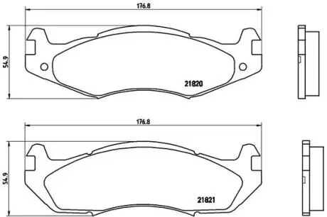 Комплект тормозных колодок, дисковый тормоз BREMBO P37 001