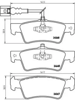Комплект тормозных колодок, дисковый тормоз BREMBO P85 091