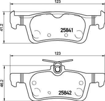 Комплект гальмівних колодок з 4 шт. дисків BREMBO P24 204