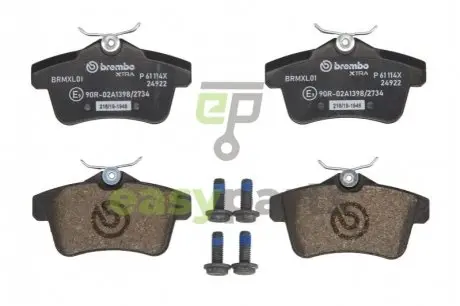 Тормозные колодки дисковые BREMBO P61 114X