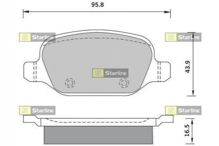 Тормозные колодки дисковые STARLINE BD S382 (фото 1)