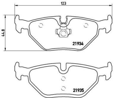 Комплект тормозных колодок, дисковый тормоз BREMBO P71 006