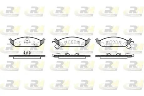 Комплект тормозных колодок, дисковый тормоз ROADHOUSE 2570.02